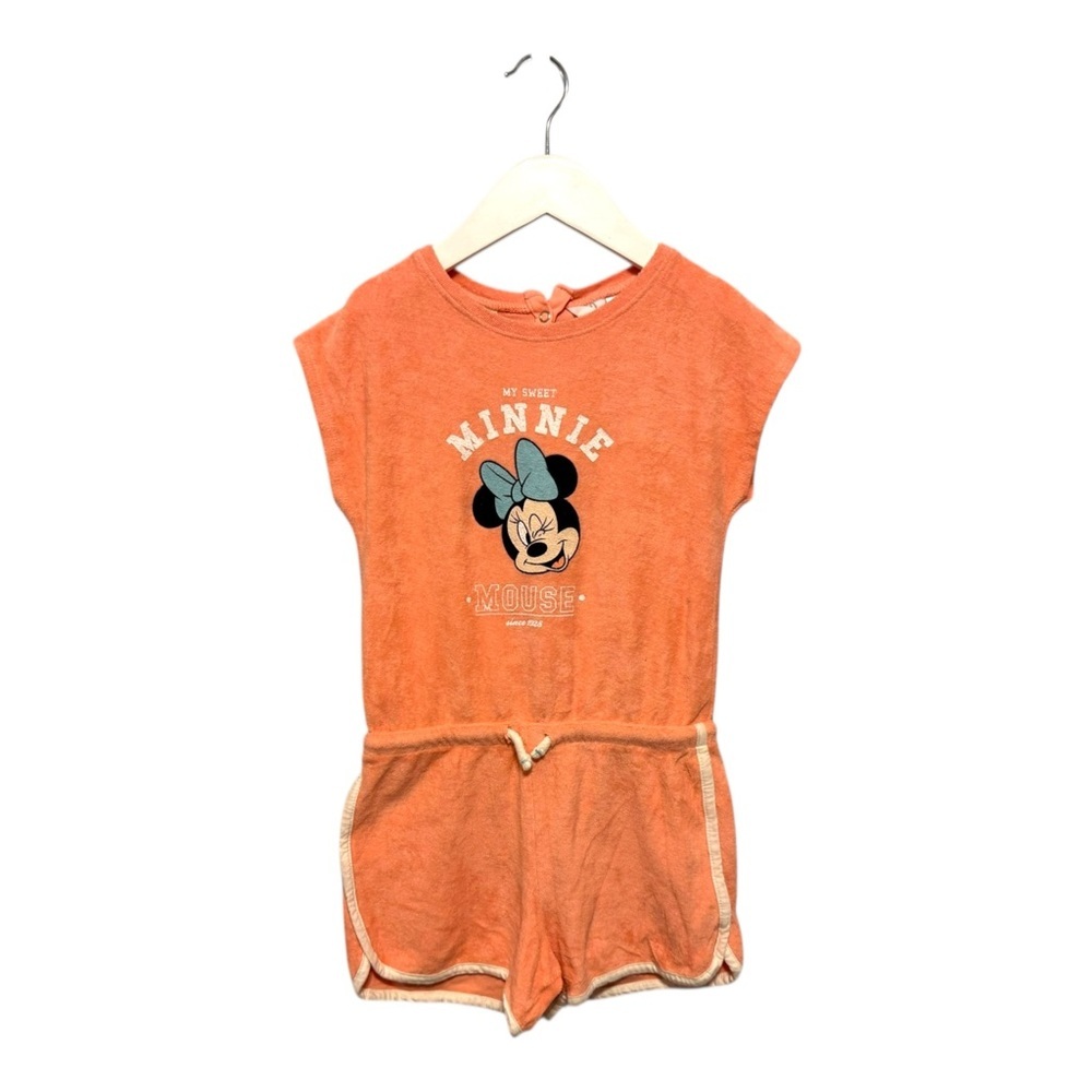 ⭐️ 5/$30 Zara Kids Disney Minnie Mouse Terry Cloth Romper size 3-4 Years